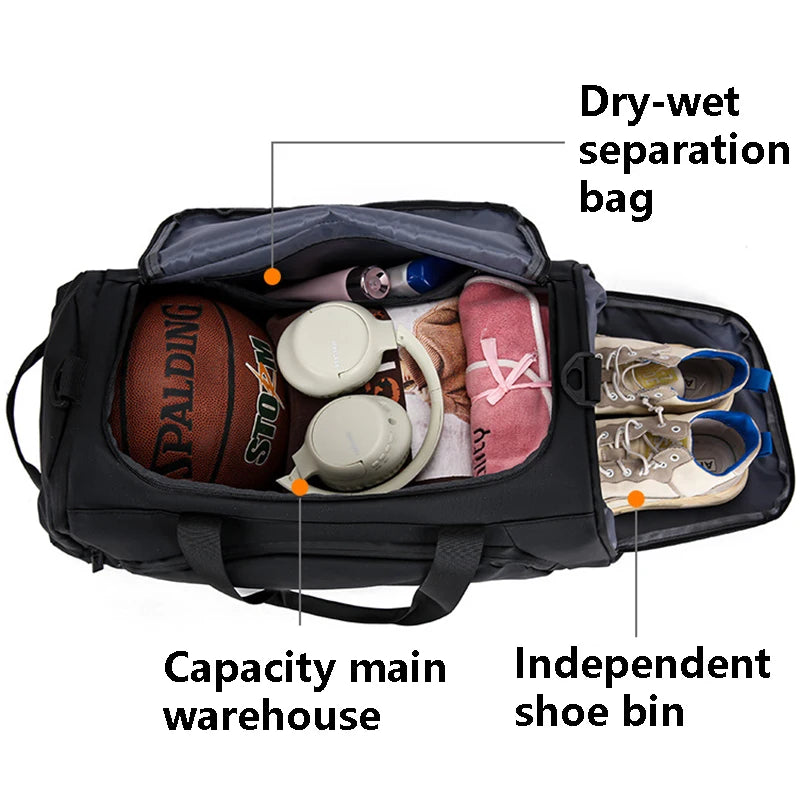 Travel backpack for men duffle bag business travel bag waterproof hand carry multi-functional luggage bag