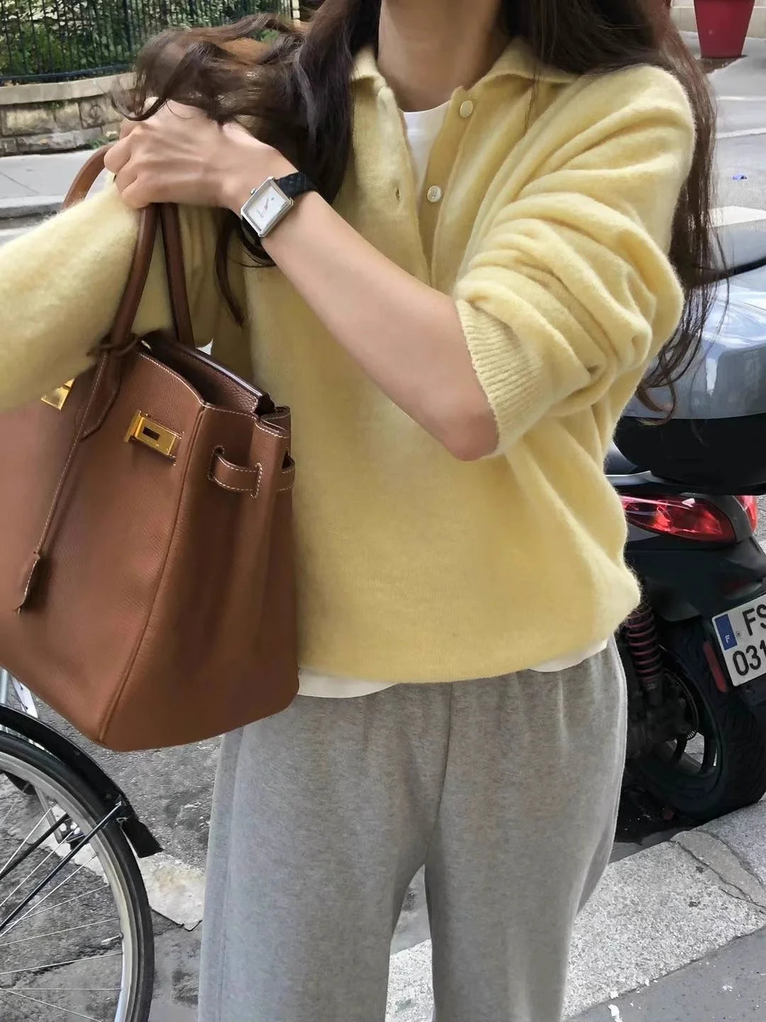 2025 Autumn/Winter New Women's Sweater 100% Wool Women's Knitted Hoodie Solid Color Casual Women's Top