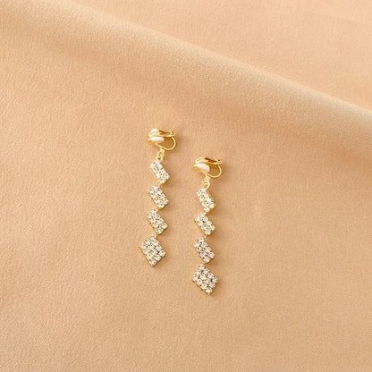 Vintage Personality Ear Clip Without Ear Piercings Advanced Sense Simple Earrings Fashion Temperament Pearl Ear Hanging Girl