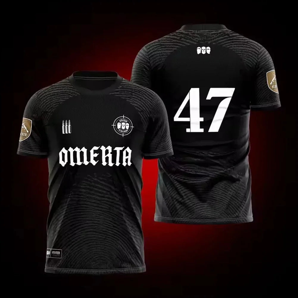 Maillot Omerta 47 Boxing Fans Summer 3D Printing Outdoor Sportwear Men's Breathable Shirt Round Neck Short Sleeve T Shirt Clothe