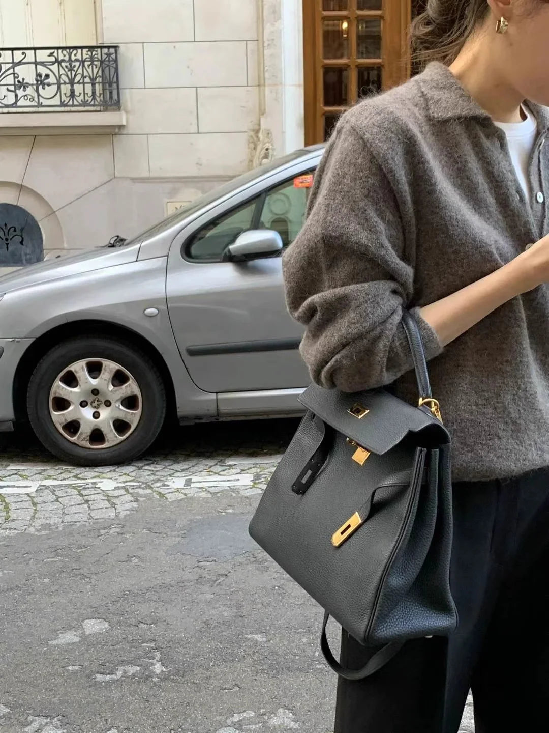 2025 Autumn/Winter New Women's Sweater 100% Wool Women's Knitted Hoodie Solid Color Casual Women's Top