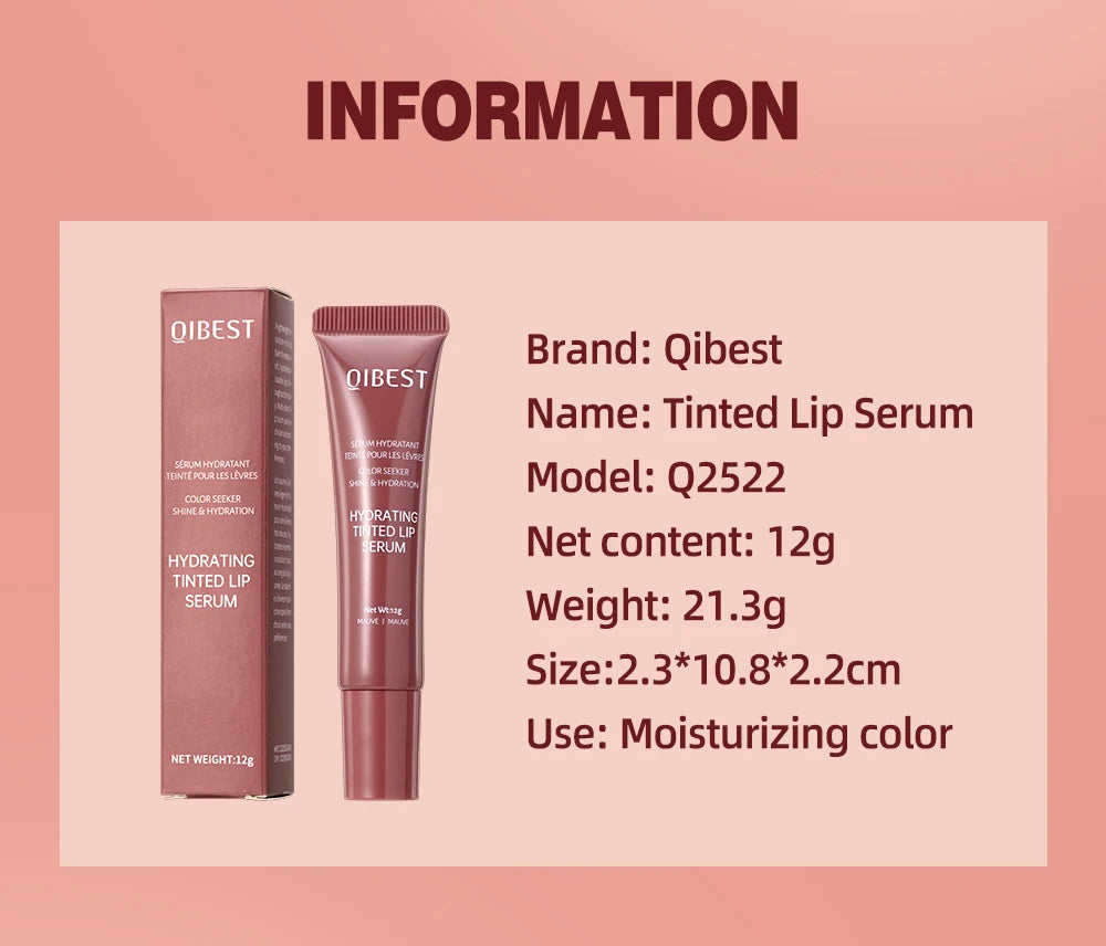 QIBEST Crystal Lip Balm Moisturizing Lip Gloss Oil Jelly Lipgloss Long Lasting Liquid Lipstick Hydrating Tinted Lip Serum Makeup