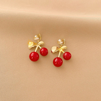 Vintage Personality Ear Clip Without Ear Piercings Advanced Sense Simple Earrings Fashion Temperament Pearl Ear Hanging Girl