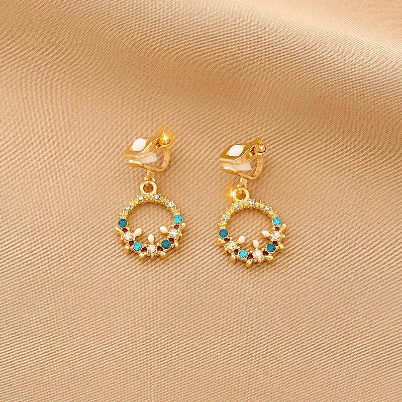 Vintage Personality Ear Clip Without Ear Piercings Advanced Sense Simple Earrings Fashion Temperament Pearl Ear Hanging Girl