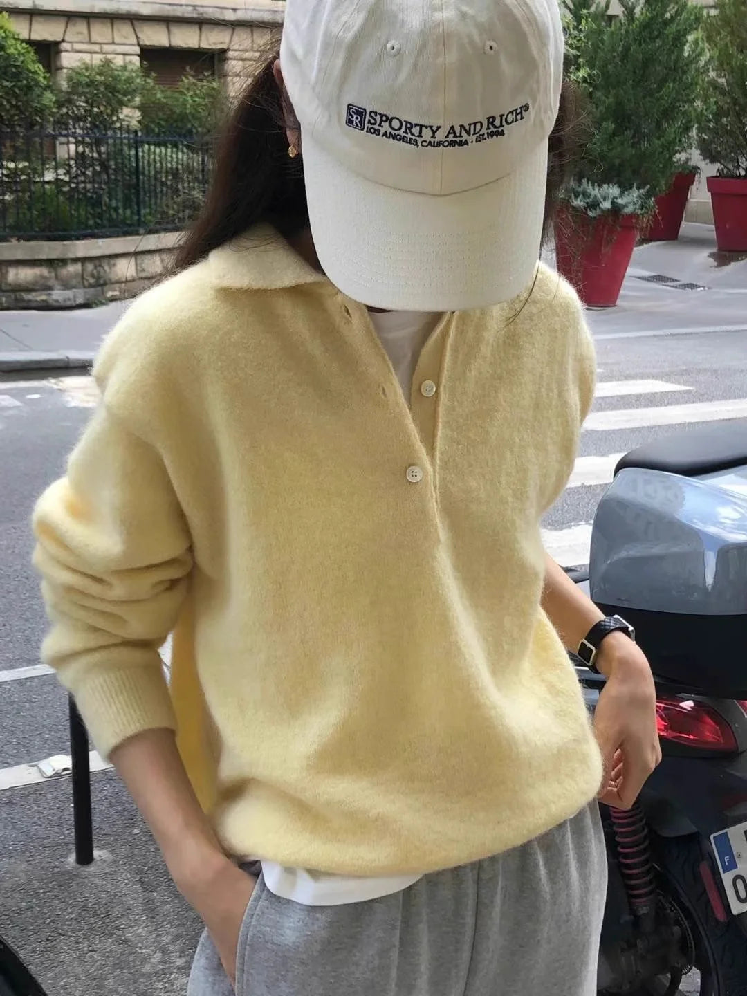 2025 Autumn/Winter New Women's Sweater 100% Wool Women's Knitted Hoodie Solid Color Casual Women's Top